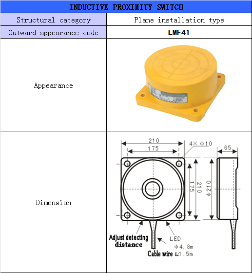 LMF41 proximity switch Dimension
