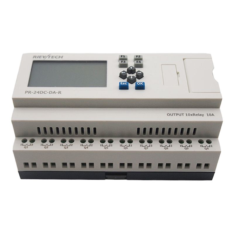 Rievtech Micro PLC Economic Type Programmable Relay PR-24DC-DA-R Mini PLC with Non-expandable 
