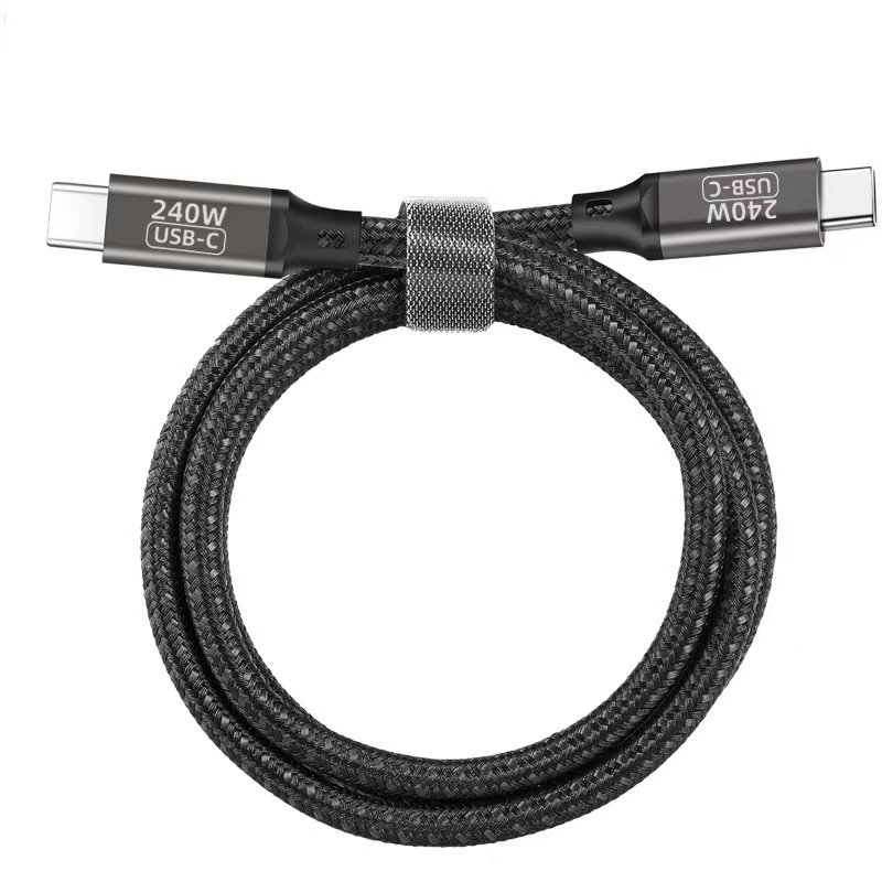 PD240W Fast Charge Cable Type-C to C Data Cable Dual Head Compatible with 100W66W18W with Chip C Male To C Male