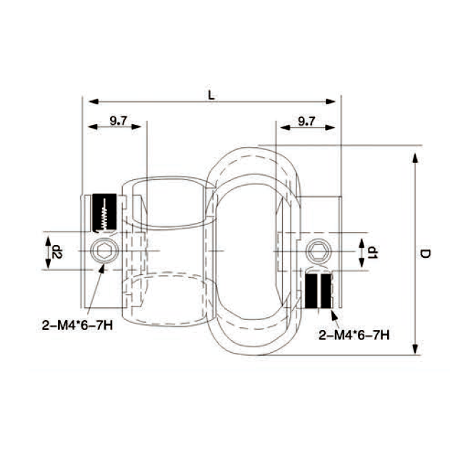 LS-D-D28L38 Encoder coupling 8-shaped coupling stepping servo motor torque Flexible couplings