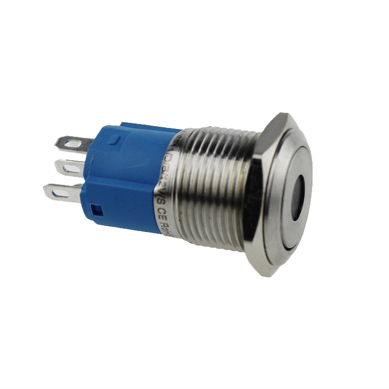 LA16JSF 19mm Blule Waterproof Stainless Steel Metal Push Button
