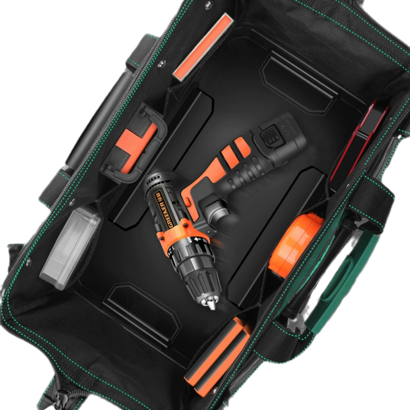 Thickened Wear-resistant Multifunctional Waterproof Tool Bag Portable Steel Ring Reinforced 19inch Canvas Bag