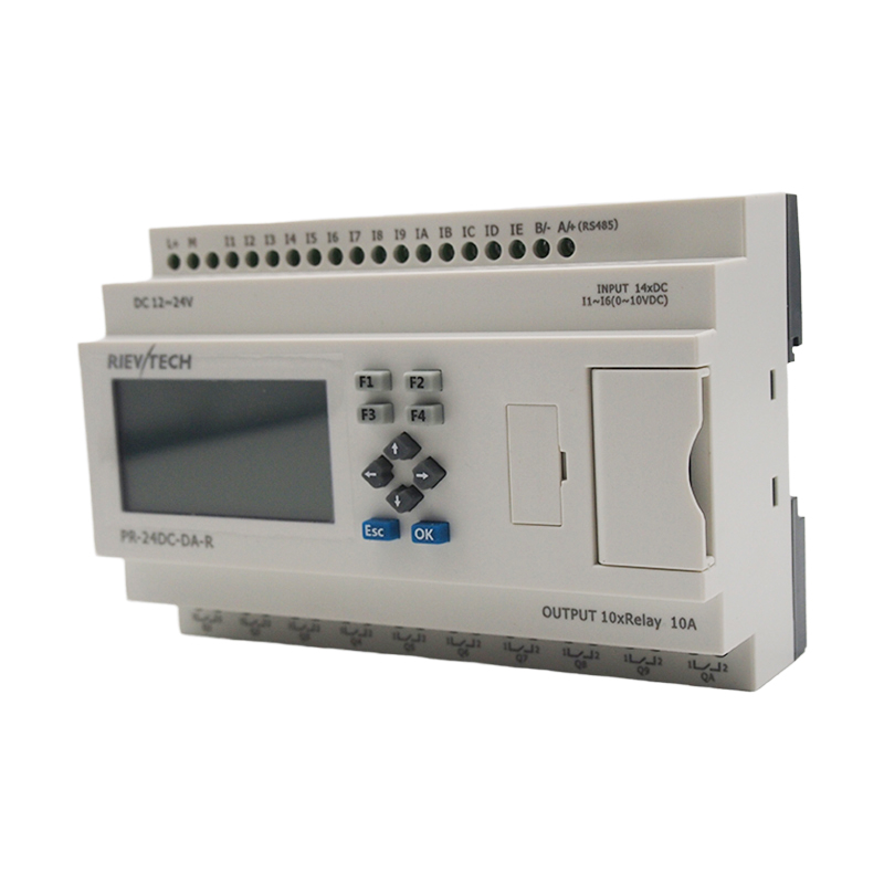 Rievtech Micro PLC Economic Type Programmable Relay PR-24DC-DA-R Mini PLC with Non-expandable 