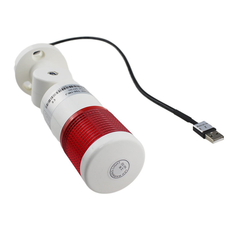 T50-1W-J USB LED Warning Light 1 Layer Red With Sound Flash Tower Light