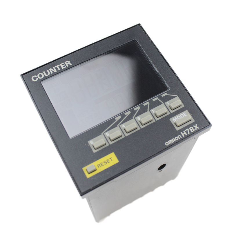 Omron H7BX-A DIN 72×72 mm Multifunction Counter with a Bright,Easy-to-view, Negative Transmissive LCD.