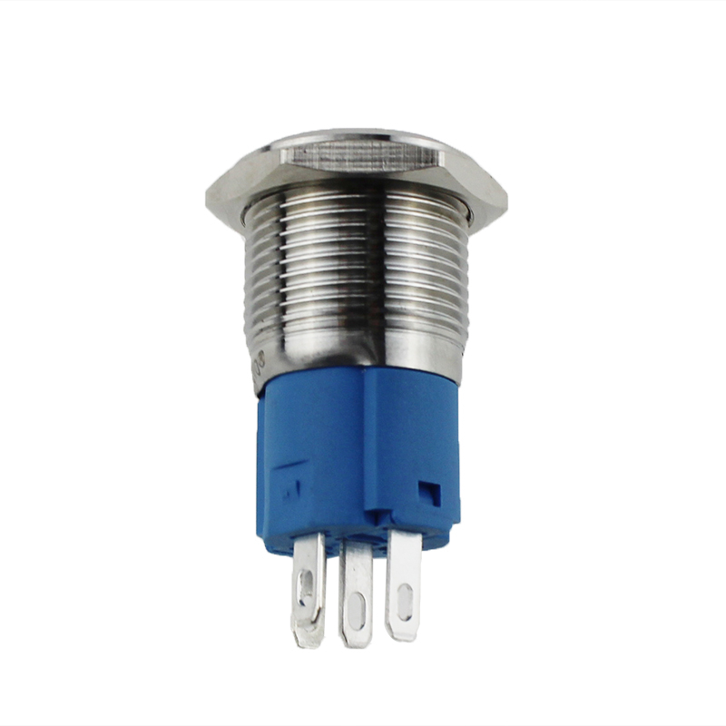 LA16JSF 19mm Blule Waterproof Stainless Steel Metal Push Button