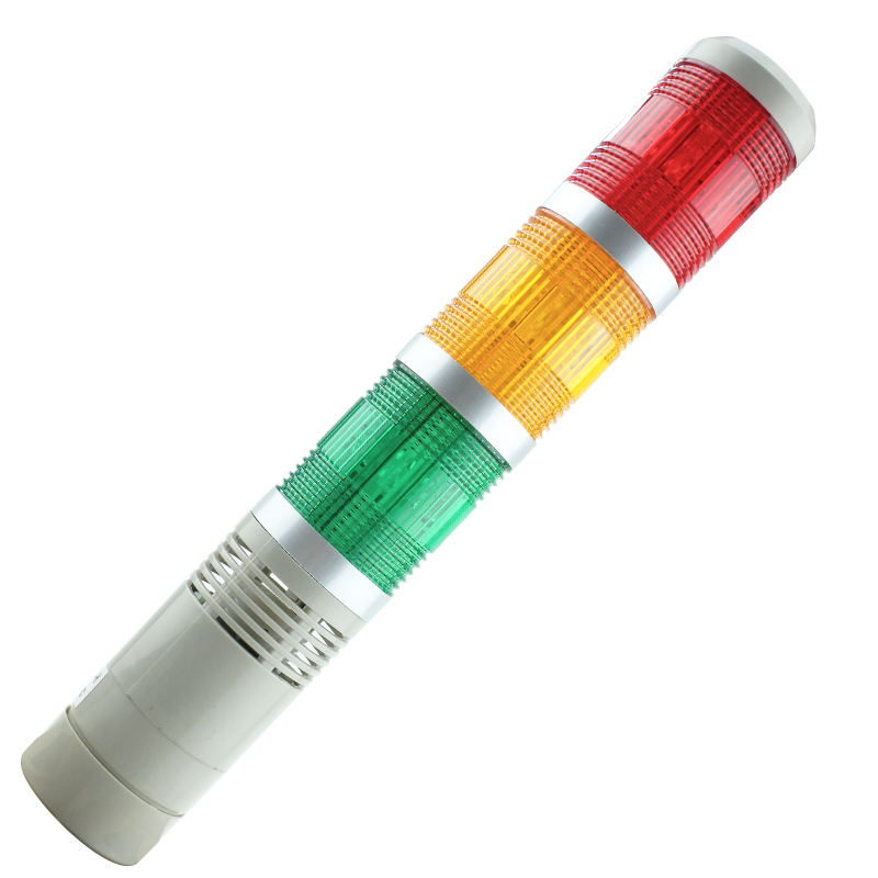 24V DC 3layer LED Signal Tower Flashing Warning Light with Buzzer