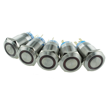 Waterproof Mini Momentary 19mm Metal Push Button