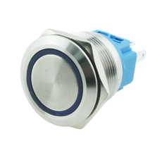 ABS22 IP67 22mm Stainless Steel Maintain Waterproof Ring Led Illuminated Metal Push Button Switch
