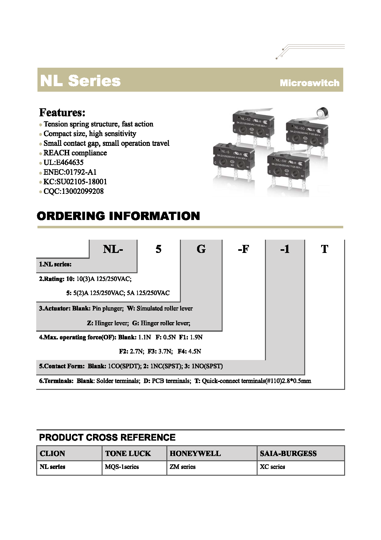 Microswitch NL Series_页面_1