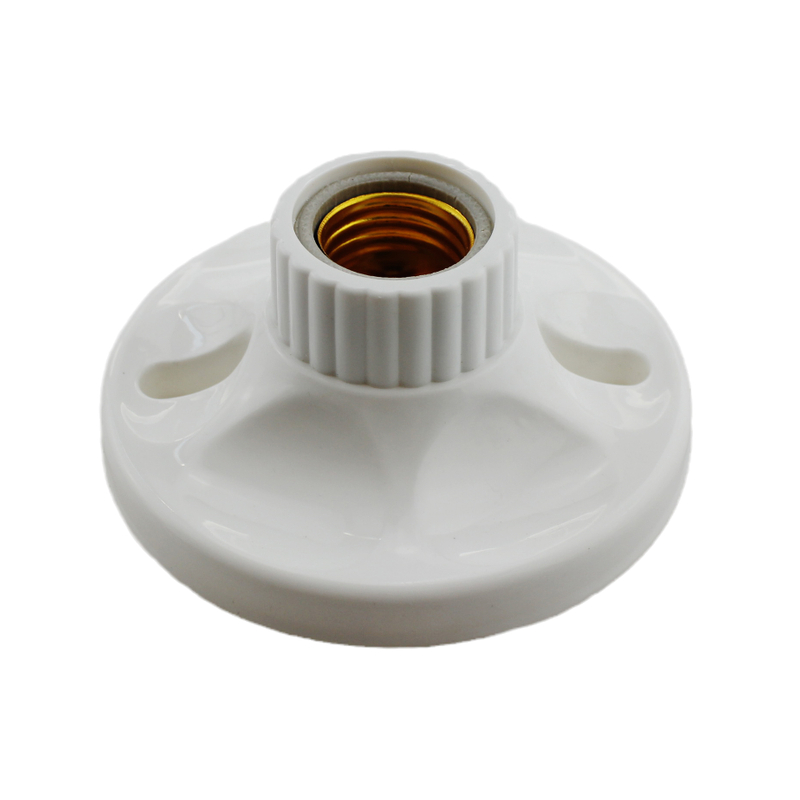 Ceramic Lamp Holder Screw Mouth Household E27 Lamp Head Screw Mouth Circular Base,Ceiling Snd Surface Mounted