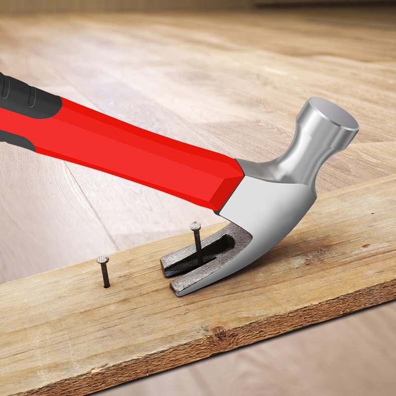 Steel Handled Claw Hammer Head Household Safety Nail Pulling Hammer HA-A2