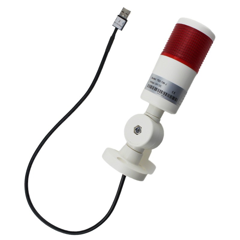 T50-1W-J USB LED Warning Light 1 Layer Red With Sound Flash Tower Light