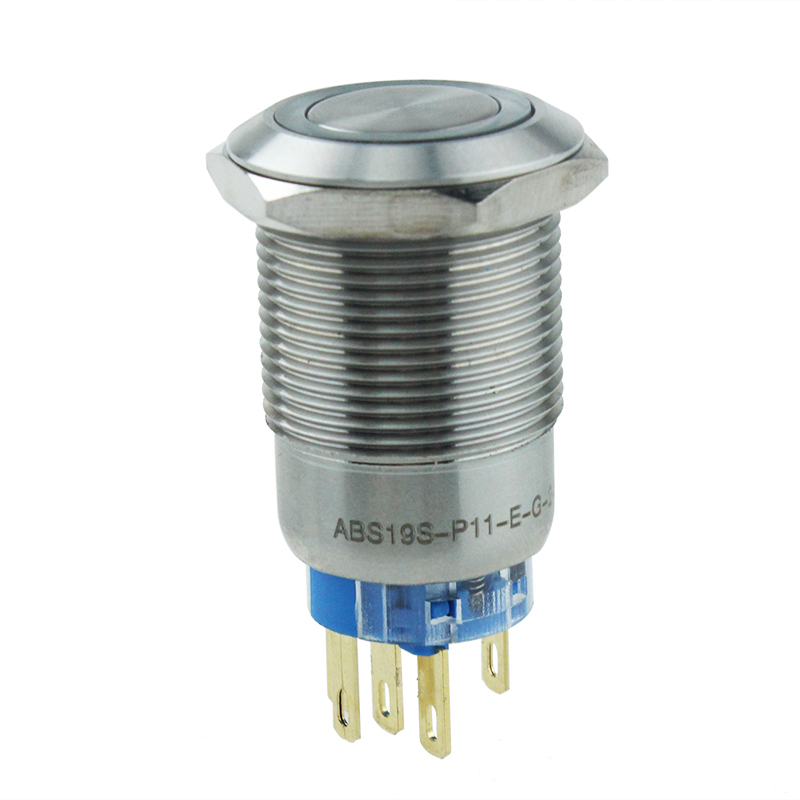 Hot Sale 19mm Ring Illuminated Stainless Steel Metal Push Button