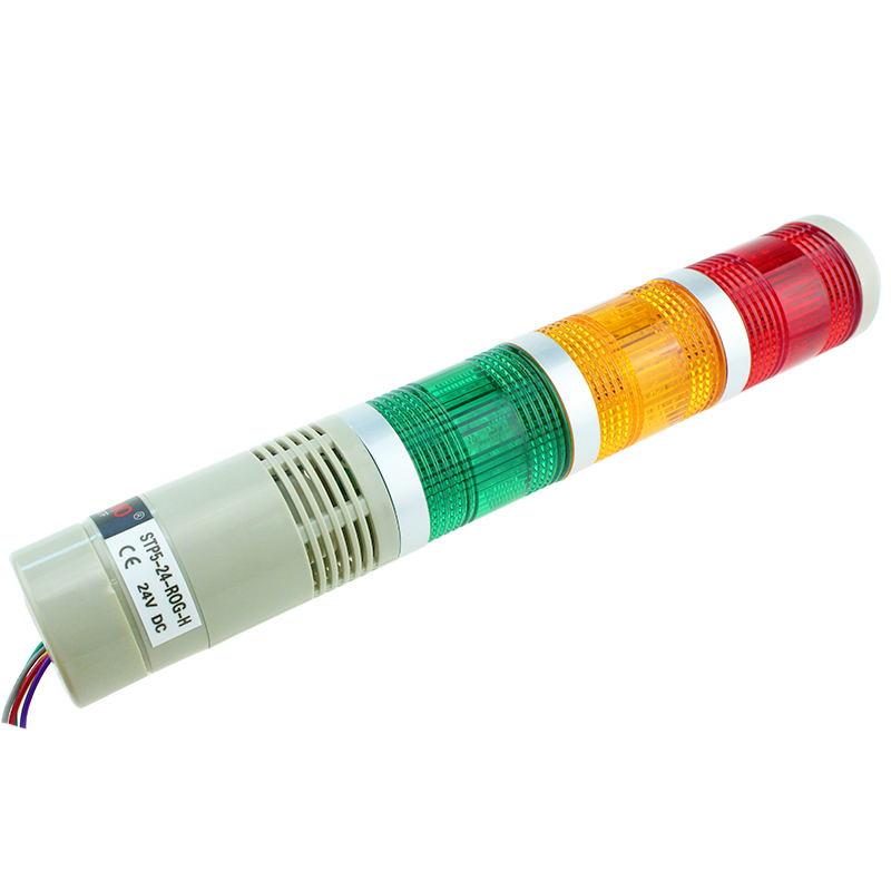 24V DC 3layer LED Signal Tower Flashing Warning Light with Buzzer