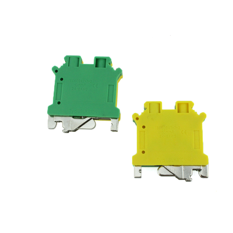 USLKG10N Screw 10mmq Din-rail Earth Clamp Terminal Block
