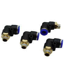 L Type Threaded Three-Way Pipe Fitting Air Pipe Joints Quick Hose Connector PL8-01
