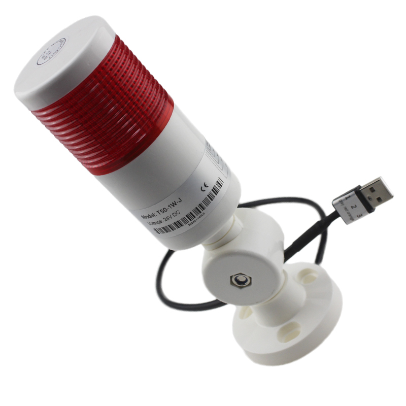 T50-1W-J USB LED Warning Light 1 Layer Red With Sound Flash Tower Light