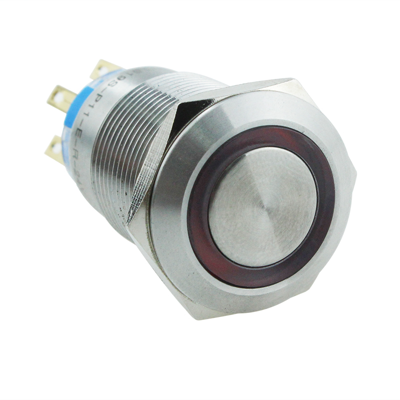 Waterproof Mini Momentary 19mm Metal Push Button