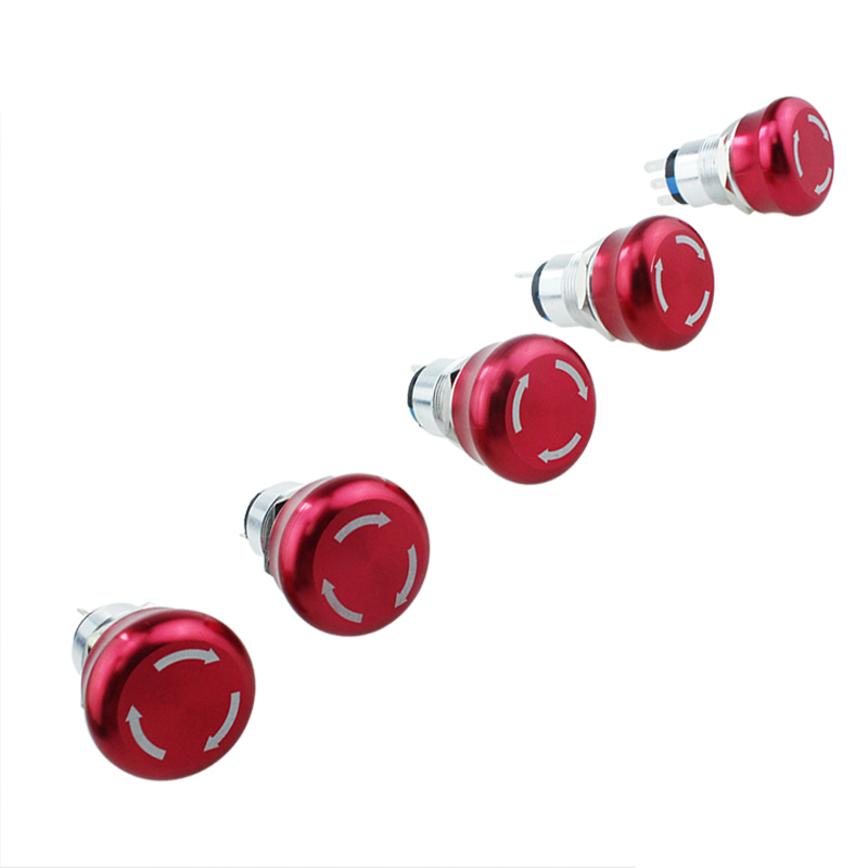 19mm Momentary E-stop Mushroom Push Button Switch