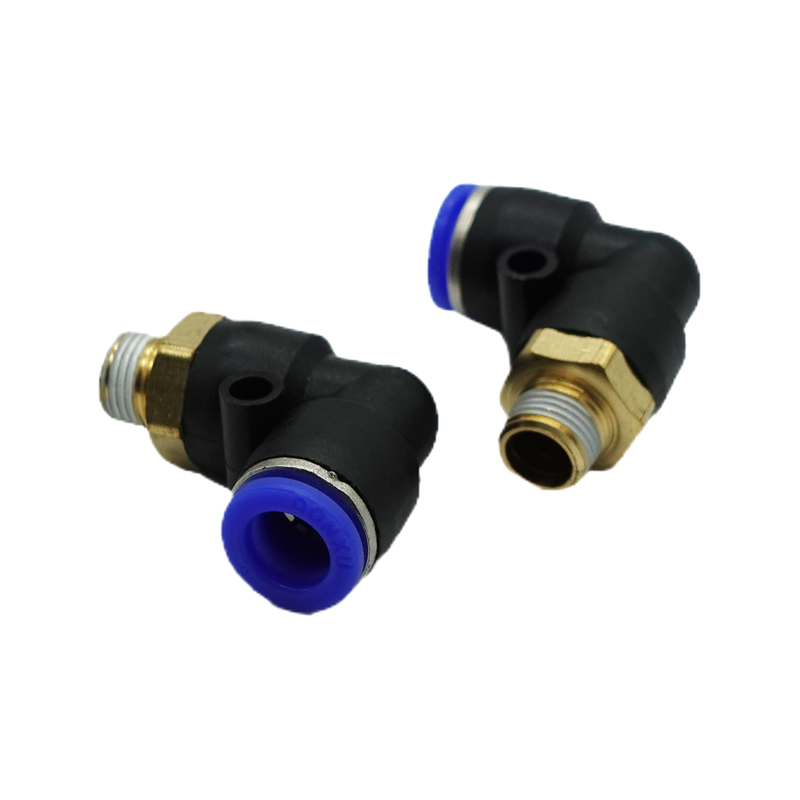 L Type Threaded Three-Way Pipe Fitting Air Pipe Joints Quick Hose Connector PL8-01