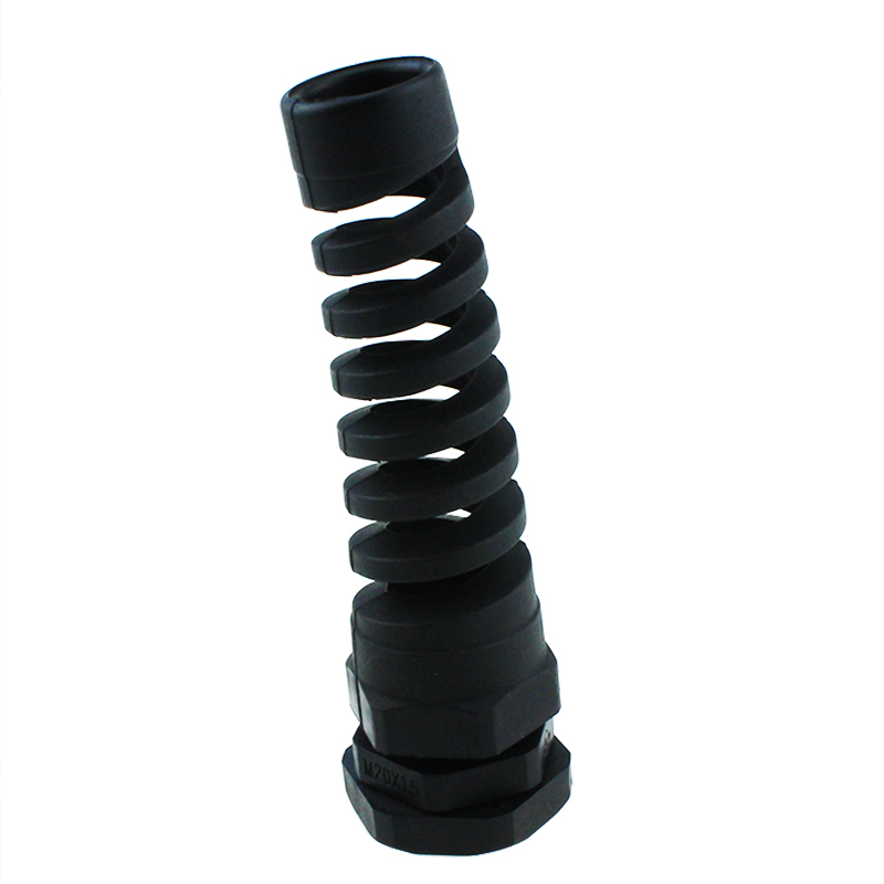 Waterproof M12 M16 M18 M20 Nylon Spiral Flex Protecting Cable Gland