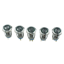 Hot Sale 19mm Ring Illuminated Stainless Steel Metal Push Button