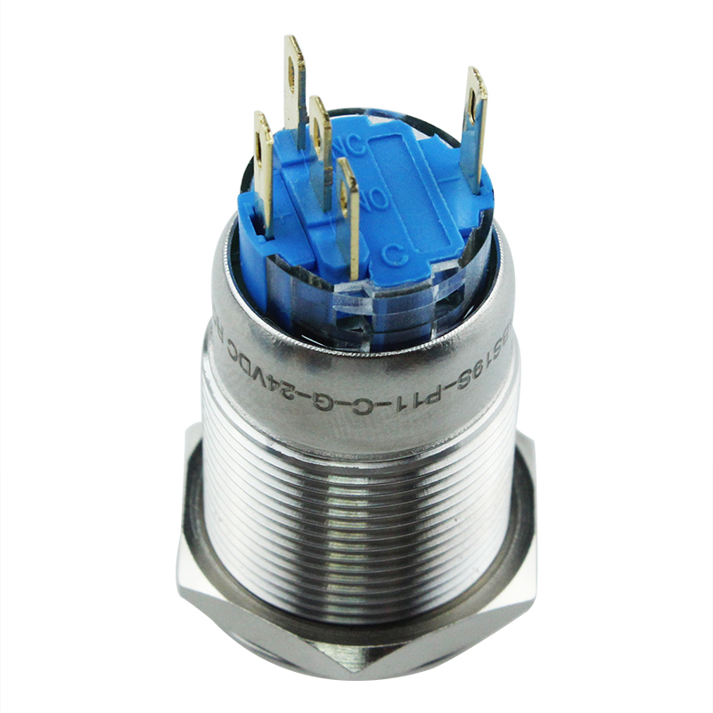 19mm Red Power Symbol Push Button Switch