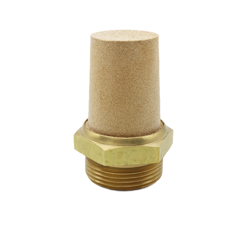 Air Silencer brass copper Fittings Pneumatic Valve Flat End Exhaust Muffler 