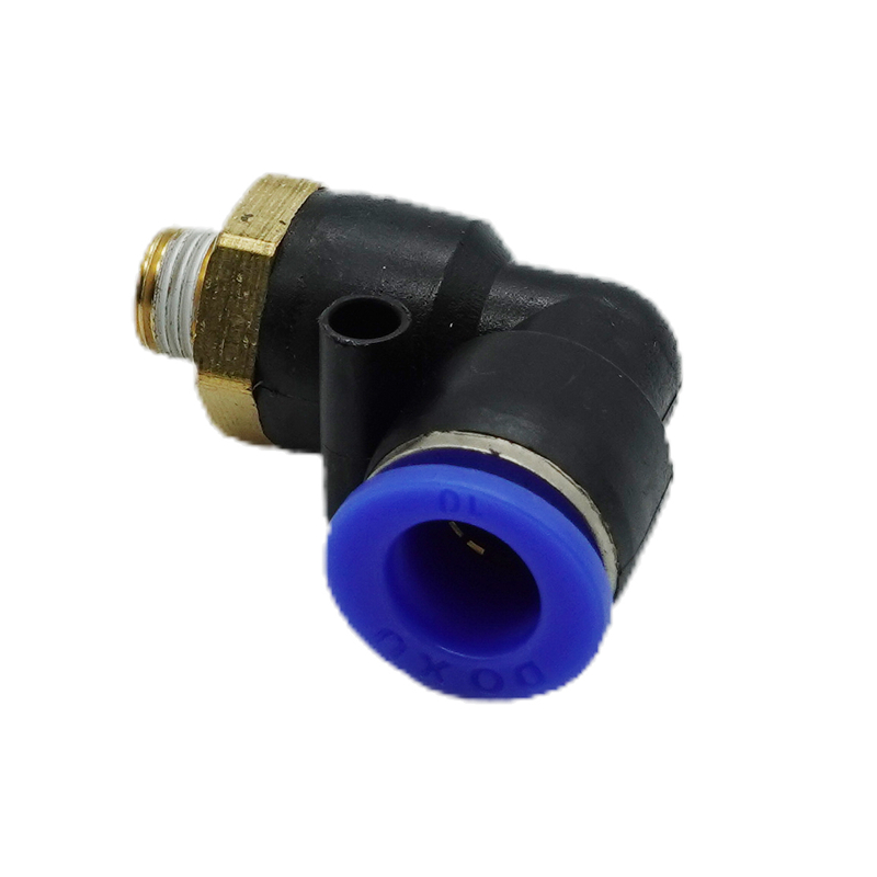 L Type Threaded Three-Way Male Pipe Fitting Air Pipe Joints Quick Hose Connector PL10-01