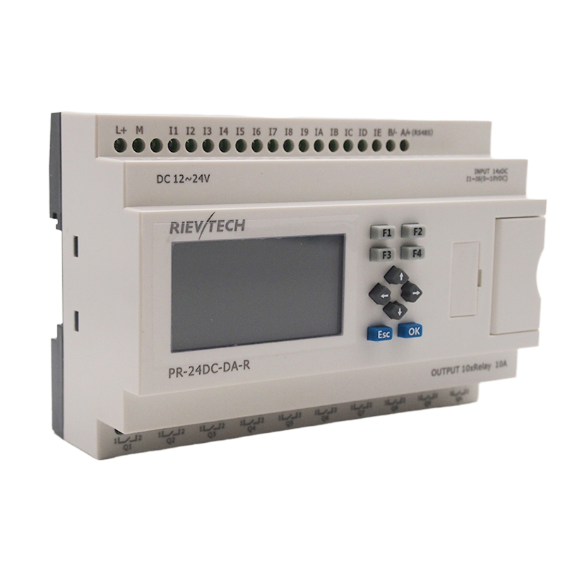 Rievtech Micro PLC Economic Type Programmable Relay PR-24DC-DA-R Mini PLC with Non-expandable 