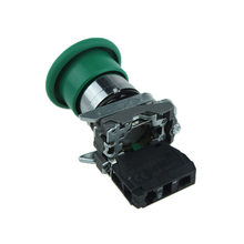 Green Mushroom Cap Push To Exit Button Switch 1NO 1NC DPST Emergency Stop Push Button Switch