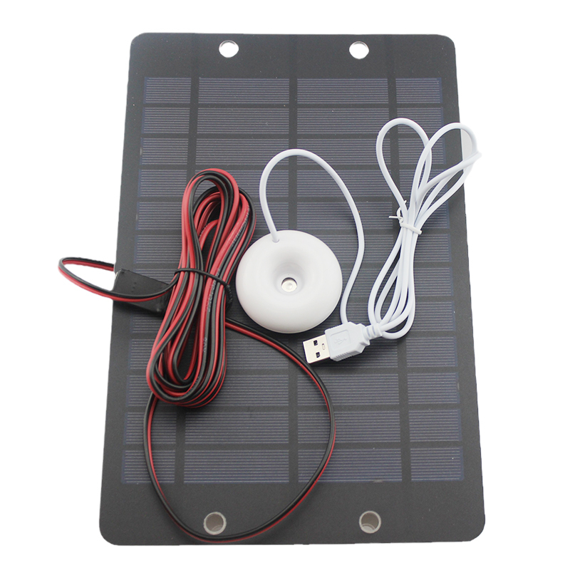 Fog maker fountain spray humidifier atomizer feng shui turns water rockery waterscape fish pond fish tank solar panel
