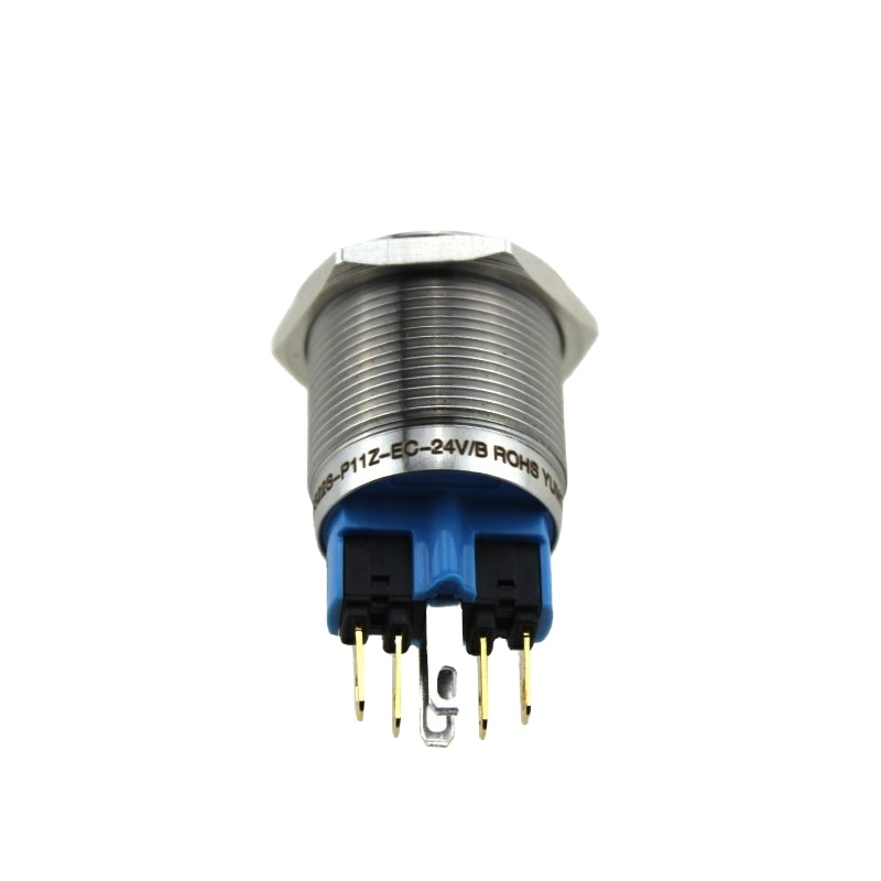 ABS22S-C11Z-E 22mm Flat type Metal Push Button Switch with LED lamp
