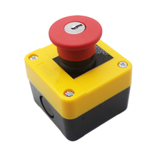LAY5-J188H29 Industrial Electrical Button Control Box N/C with Key One Red Mushroom 
