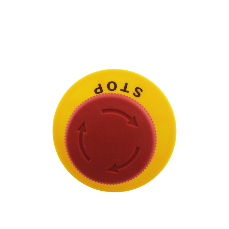 Red Mushroom Head Push Button Switch With Scram Plate LAY5-BS542 