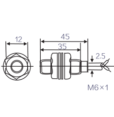 LM06接近开关传感器尺寸图