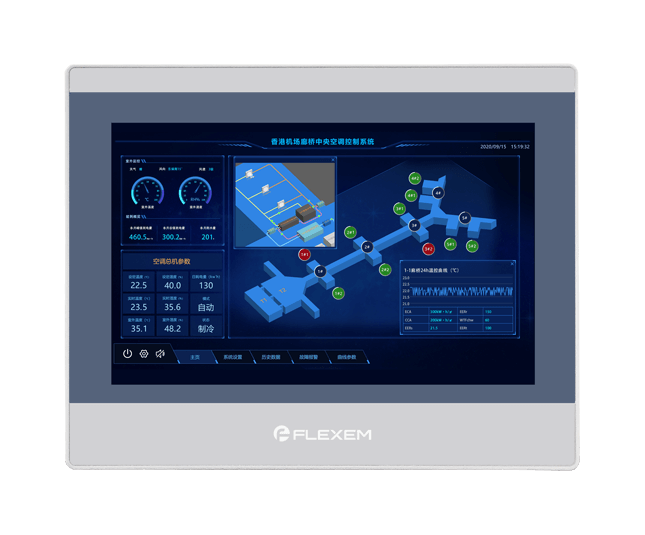 Flexem FE7100W 10.1” 16:9 TFT LCD Resistive Touchscreen Human Machine Interface HMI