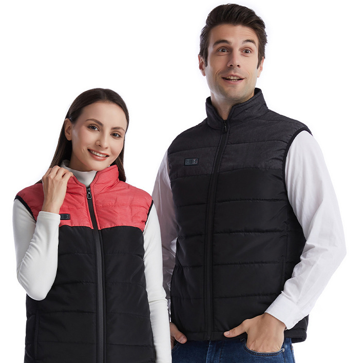 Dual Control Black Gray 11 Zone Heating Vest Warm Clothing Men And Women's Fashion Outdoor Cold Proof Electric Heating Vest