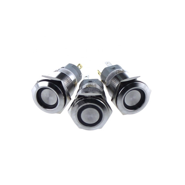 Hot sale LB-16A annular stainless steel panel LED metal push button