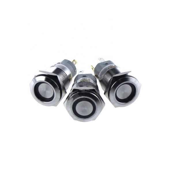 Hot sale LB-16A annular stainless steel panel LED metal push button