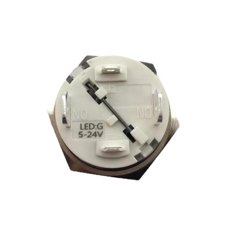 22mm 16A Metal Push Button Switch Waterproof IP65 Momentary with Green LED Light