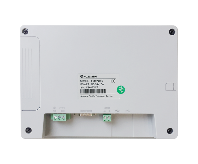 Flexem FE6070WE HMI Human Machine Interface 7” 16:9 TFT LCD Resistive Touchscreen Resolution 1024×600