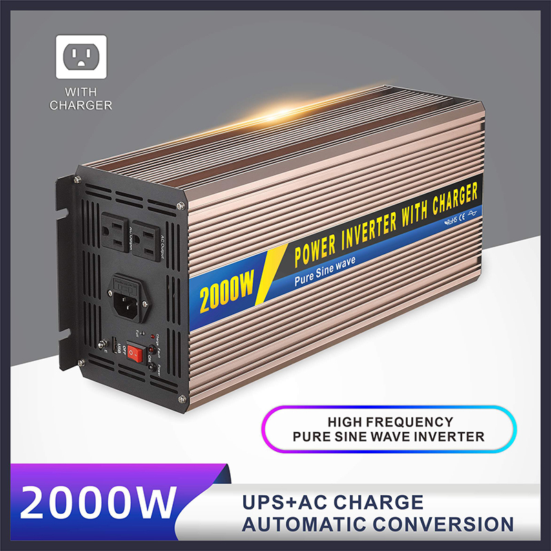 SGPC 2000W Pure Sine Wave Inverter With UPS Inverter 12V 220V Solar Inverter Battery Charger High Frequency