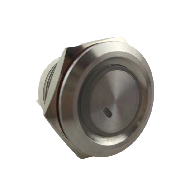 New 19mm MAX Current 16A MAX Metal Push Button Switch Waterproof IP65 Momentary 24V with RED LED Light