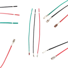 Wire for Metal Push Button 12mm, 16mm, 19mm, pin Terminal 15cm Wires Red, black, green with Terminal