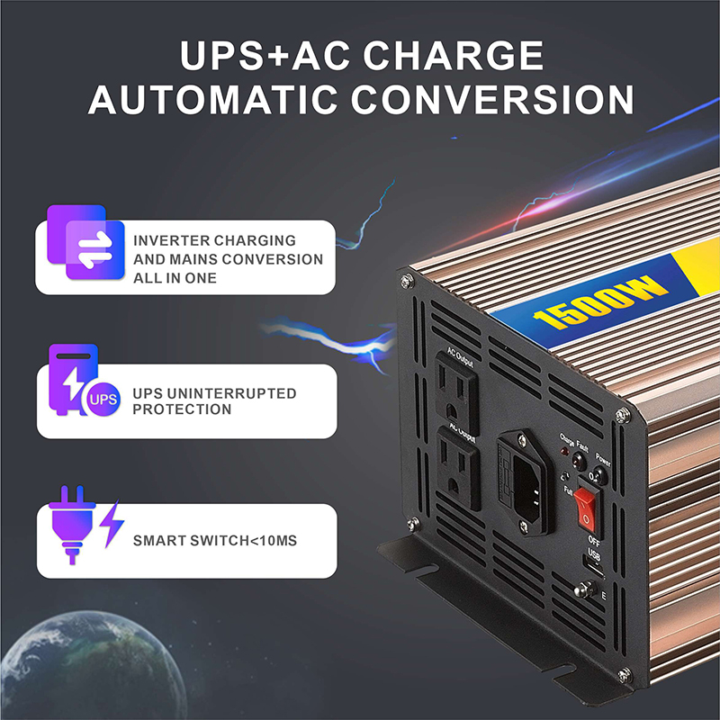 SGPC-500w Charging with UPS (charging current :12V/10A 24V/5A) Pure sine wave power inverter (optional accessory)