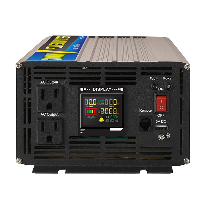 Pure Sine Wave Inverter SGPE 2000w 12/24/48VDC (Color display and remote control is optional)
