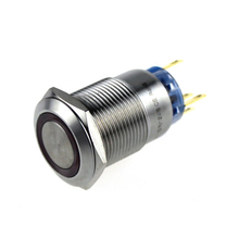 19mm LA19-AJS11ER12VS metal push button stainless steel