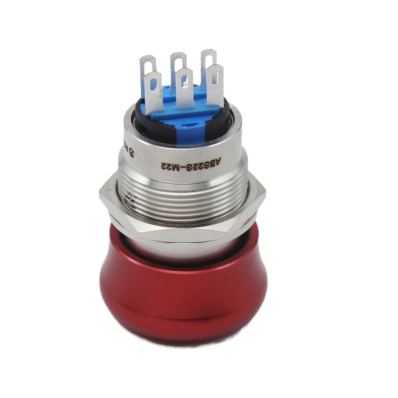 ABS22S-M22 22mm Mushroom Metal Push Button Switch